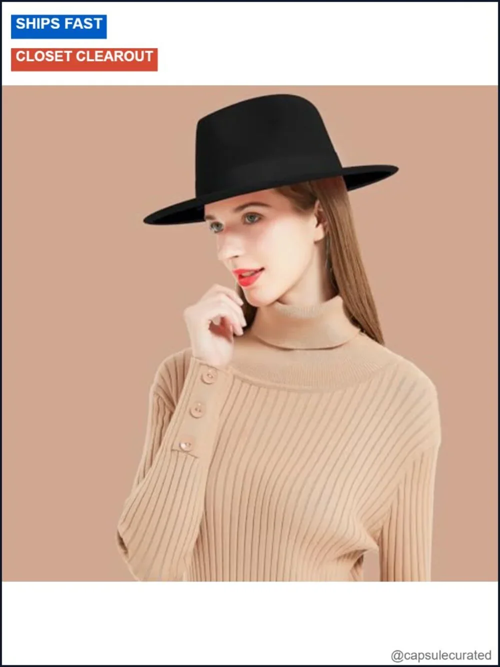 Wide Brim Fedora Hat Adjustable Classic Dress Panama Hat